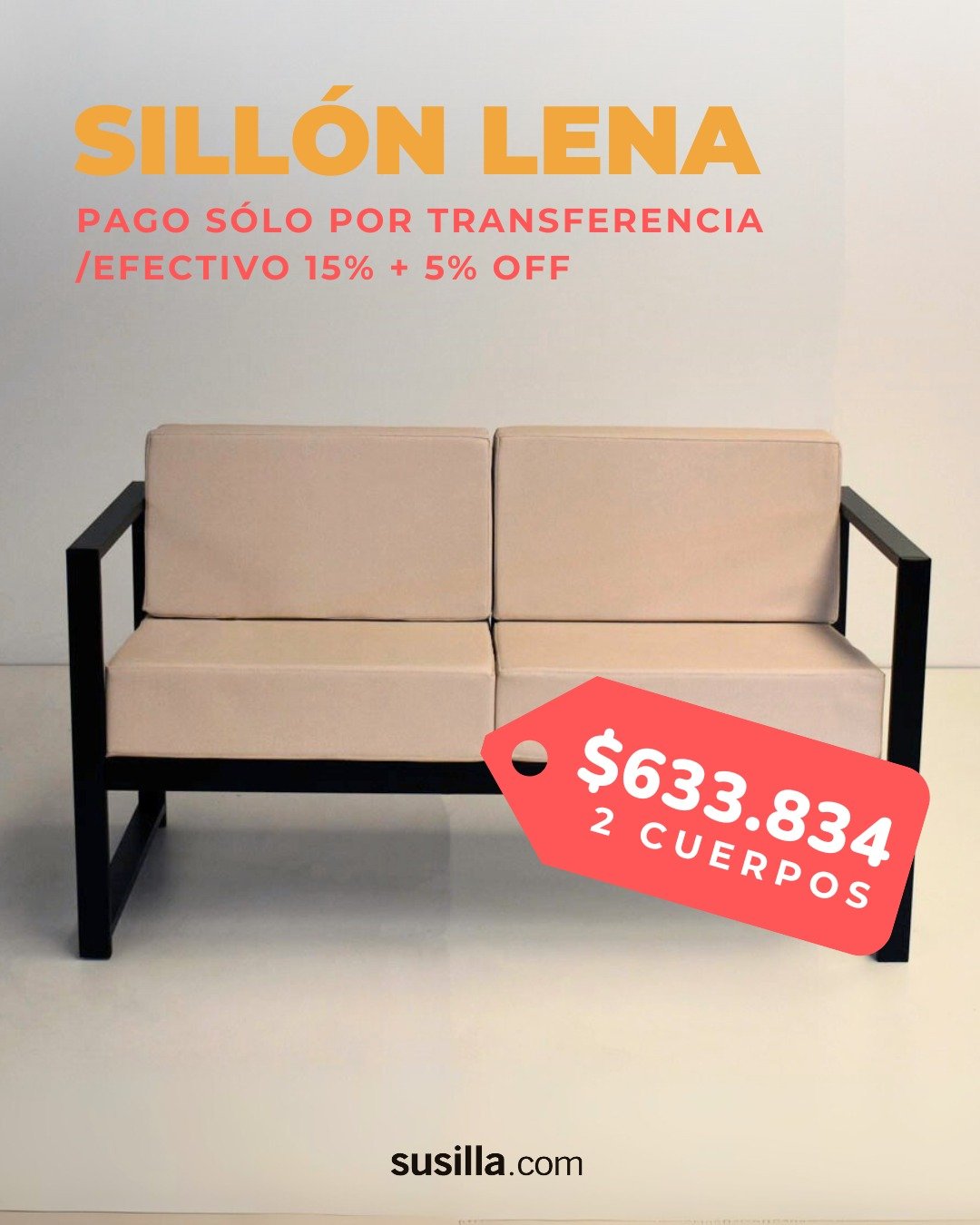 Sillón Lena- 2 cuerpos